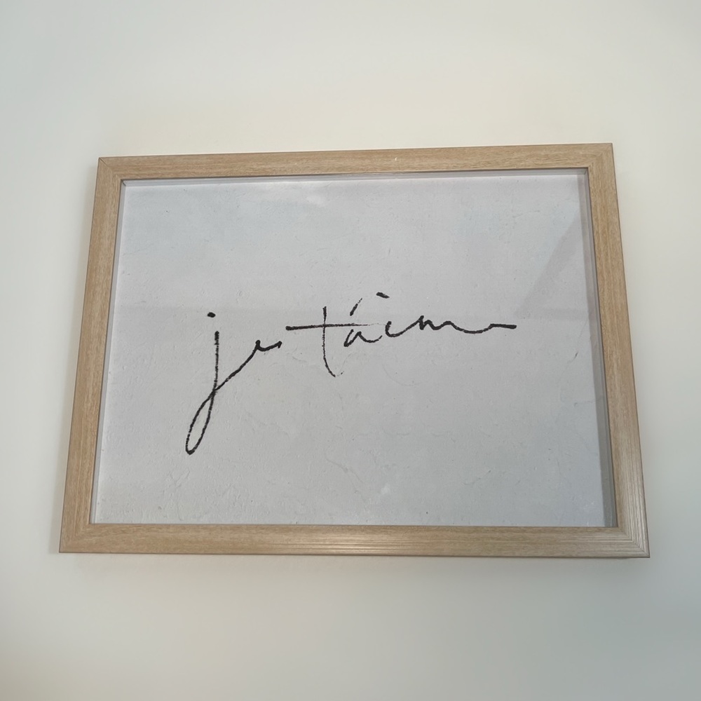 Je T'aime Wall Art (I Love You in French)